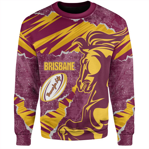 Brisbane Broncos Sweatshirt - Theme Song Brisbane Broncos Sweatshirt - Theme Song