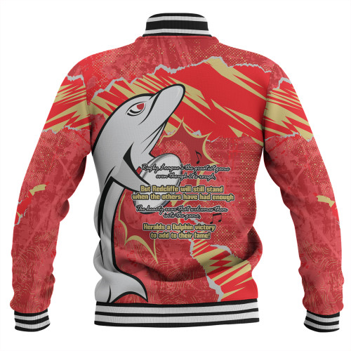 Redcliffe Dolphins Baseball Jacket - Theme Song Redcliffe Dolphins Baseball Jacket - Theme Song