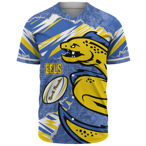 Parramatta Eels Sport Baseball Shirt - Theme Song Parramatta Eels Sport Baseball Shirt - Theme Song