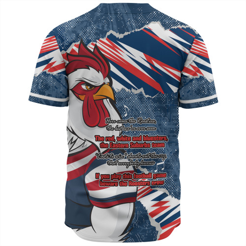 Sydney Roosters Baseball Shirt - Theme Song Sydney Roosters Baseball Shirt - Theme Song