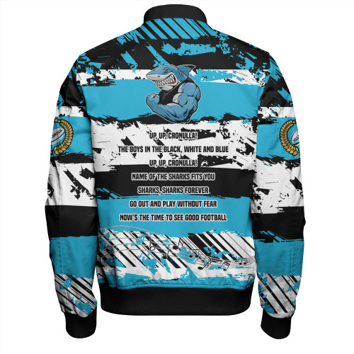 Cronulla-Sutherland Sharks Bomber Jacket - Theme Song Inspired Cronulla-Sutherland Sharks Bomber Jacket - Theme Song Inspired