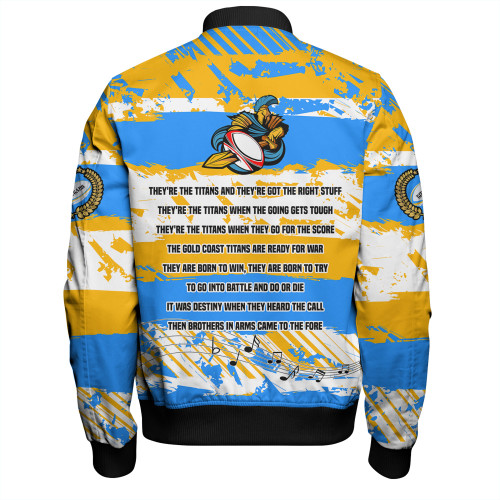 Gold Coast Titans Sport Bomber Jacket - Theme Song Inspired Gold Coast Titans Sport Bomber Jacket - Theme Song Inspired