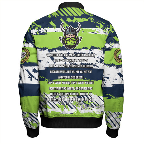 Canberra Raiders Bomber Jacket - Theme Song Inspired Canberra Raiders Bomber Jacket - Theme Song Inspired