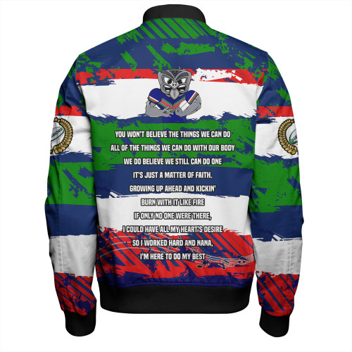 New Zealand Warriors Sport Bomber Jacket - Theme Song Inspired New Zealand Warriors Sport Bomber Jacket - Theme Song Inspired