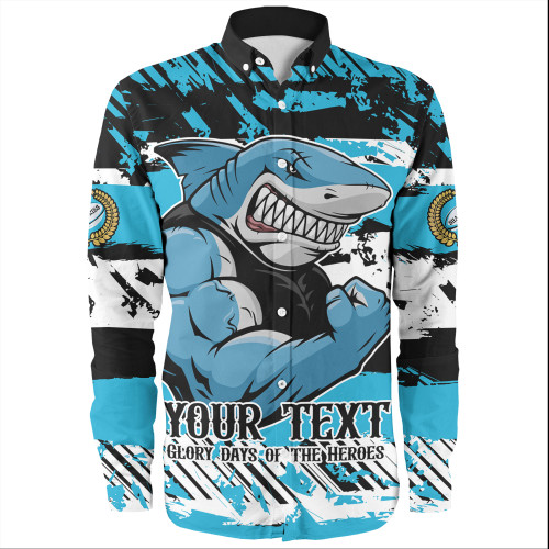 Cronulla-Sutherland Sharks Long Sleeve Shirt - Theme Song Inspired Cronulla-Sutherland Sharks Long Sleeve Shirt - Theme Song Inspired