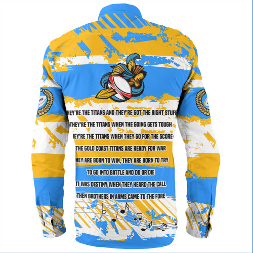 Gold Coast Titans Sport Long Sleeve Shirt - Theme Song Inspired Gold Coast Titans Sport Long Sleeve Shirt - Theme Song Inspired