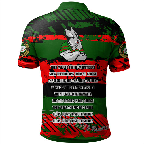 South Sydney Rabbitohs Polo Shirt - Theme Song Inspired South Sydney Rabbitohs Polo Shirt - Theme Song Inspired