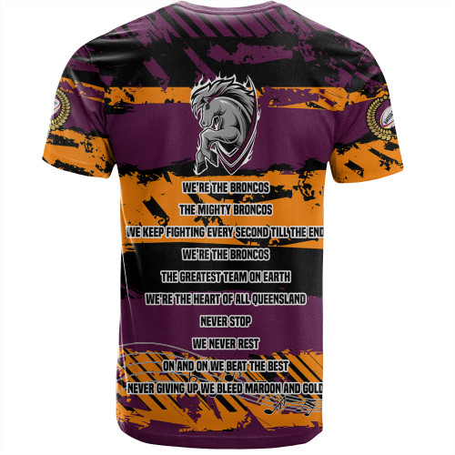 Brisbane Broncos T-Shirt - Theme Song Inspired Brisbane Broncos T-Shirt - Theme Song Inspired