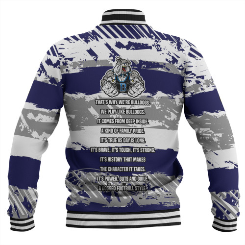 Canterbury-Bankstown Bulldogs Baseball Jacket - Theme Song Inspired Canterbury-Bankstown Bulldogs Baseball Jacket - Theme Song Inspired