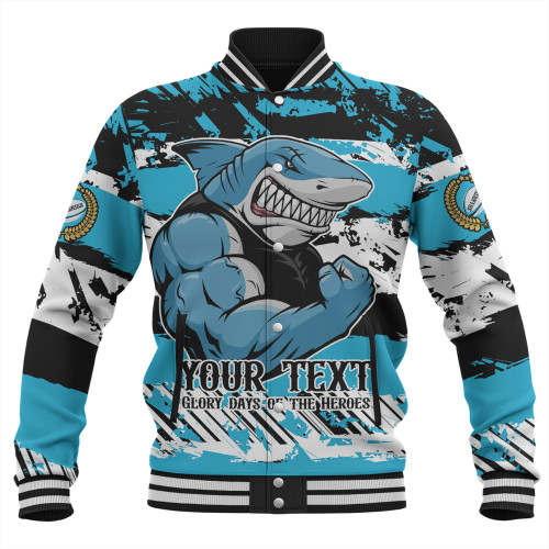 Cronulla-Sutherland Sharks Baseball Jacket - Theme Song Inspired Cronulla-Sutherland Sharks Baseball Jacket - Theme Song Inspired