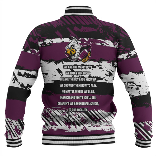 Manly Warringah Sea Eagles Baseball Jacket - Theme Song Inspired Manly Warringah Sea Eagles Baseball Jacket - Theme Song Inspired