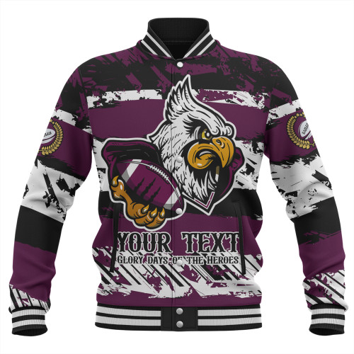 Manly Warringah Sea Eagles Baseball Jacket - Theme Song Inspired Manly Warringah Sea Eagles Baseball Jacket - Theme Song Inspired
