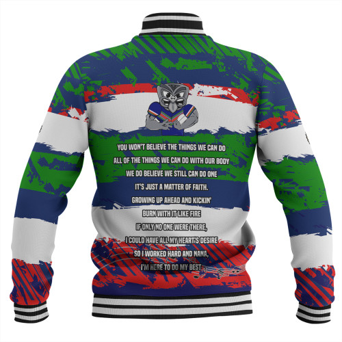 New Zealand Warriors Sport Baseball Jacket - Theme Song Inspired New Zealand Warriors Sport Baseball Jacket - Theme Song Inspired