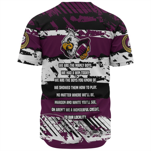Manly Warringah Sea Eagles Baseball Shirt - Theme Song Inspired Manly Warringah Sea Eagles Baseball Shirt - Theme Song Inspired
