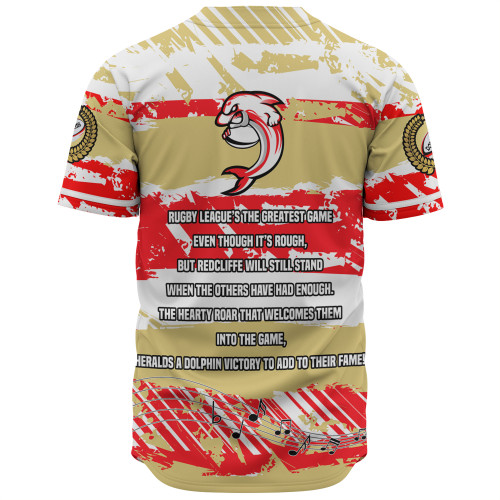 Redcliffe Dolphins Baseball Shirt - Theme Song Inspired Redcliffe Dolphins Baseball Shirt - Theme Song Inspired
