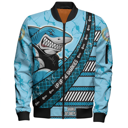 Cronulla-Sutherland Sharks Bomber Jacket - Theme Song For Rugby With Sporty Style