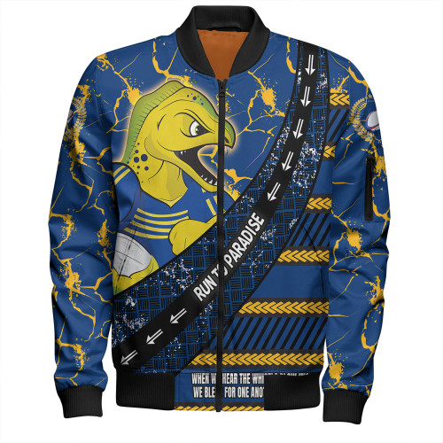 Parramatta Eels Sport Bomber Jacket - Theme Song For Rugby With Sporty Style