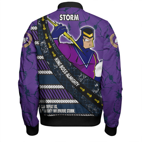 Melbourne Storm Bomber Jacket - Theme Song For Rugby With Sporty Style Melbourne Storm Bomber Jacket - Theme Song For Rugby With Sporty Style