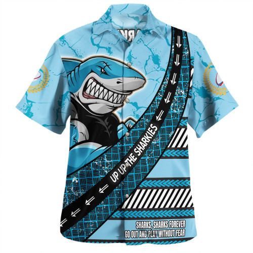 Cronulla-Sutherland Sharks Hawaiian Shirt - Theme Song For Rugby With Sporty Style