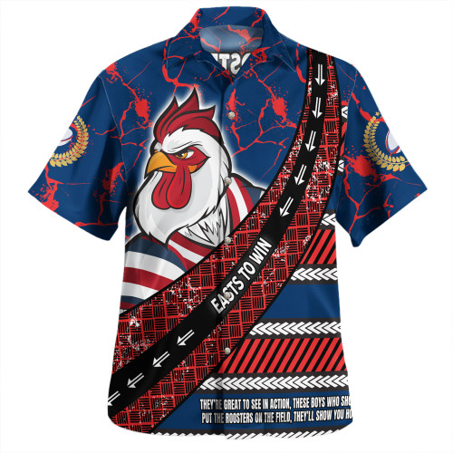 Sydney Roosters Hawaiian Shirt - Theme Song For Rugby With Sporty Style