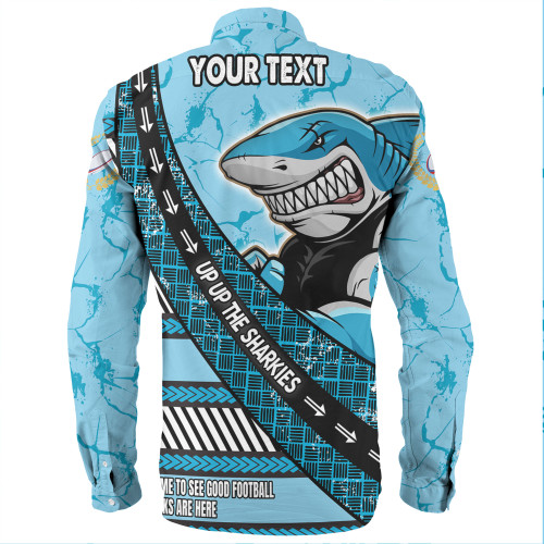 Cronulla-Sutherland Sharks Long Sleeve Shirt - Theme Song For Rugby With Sporty Style Cronulla-Sutherland Sharks Long Sleeve Shirt - Theme Song For Rugby With Sporty Style