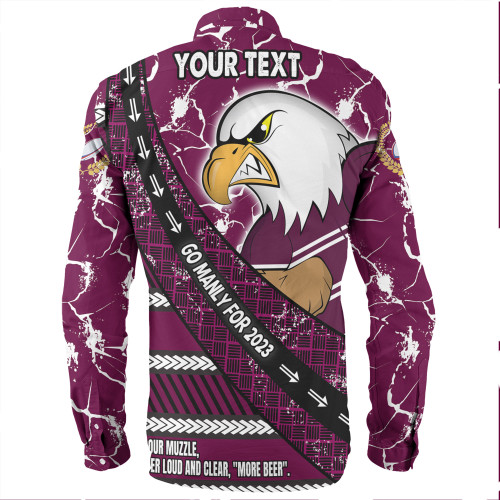 Manly Warringah Sea Eagles Long Sleeve Shirt - Theme Song For Rugby With Sporty Style Manly Warringah Sea Eagles Long Sleeve Shirt - Theme Song For Rugby With Sporty Style