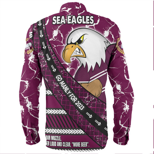 Manly Warringah Sea Eagles Long Sleeve Shirt - Theme Song For Rugby With Sporty Style Manly Warringah Sea Eagles Long Sleeve Shirt - Theme Song For Rugby With Sporty Style