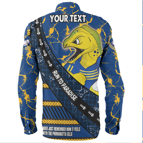 Parramatta Eels Sport Long Sleeve Shirt - Theme Song For Rugby With Sporty Style Parramatta Eels Sport Long Sleeve Shirt - Theme Song For Rugby With Sporty Style