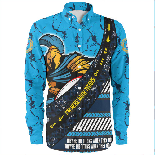 Gold Coast Titans Sport Long Sleeve Shirt - Theme Song For Rugby With Sporty Style