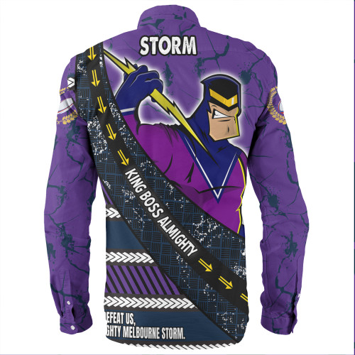 Melbourne Storm Long Sleeve Shirt - Theme Song For Rugby With Sporty Style Melbourne Storm Long Sleeve Shirt - Theme Song For Rugby With Sporty Style