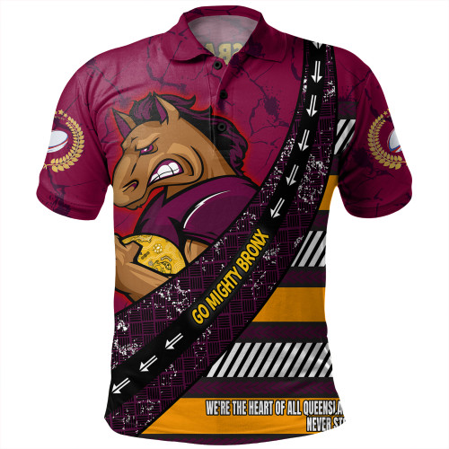 Brisbane Broncos Polo Shirt - Theme Song For Rugby With Sporty Style