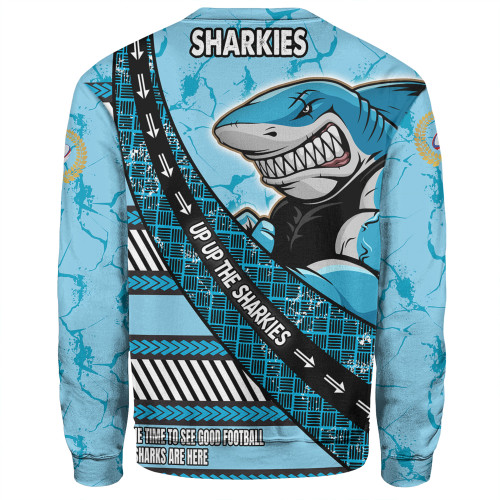 Cronulla-Sutherland Sharks Sweatshirt - Theme Song For Rugby With Sporty Style Cronulla-Sutherland Sharks Sweatshirt - Theme Song For Rugby With Sporty Style