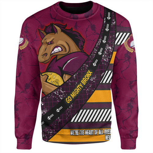 Brisbane Broncos Sweatshirt - Theme Song For Rugby With Sporty Style