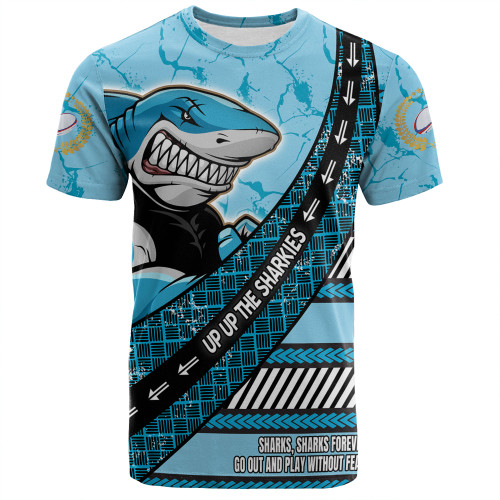 Cronulla-Sutherland Sharks T-Shirt - Theme Song For Rugby With Sporty Style