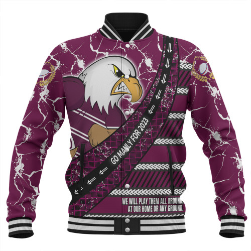 Manly Warringah Sea Eagles Baseball Jacket - Theme Song For Rugby With Sporty Style
