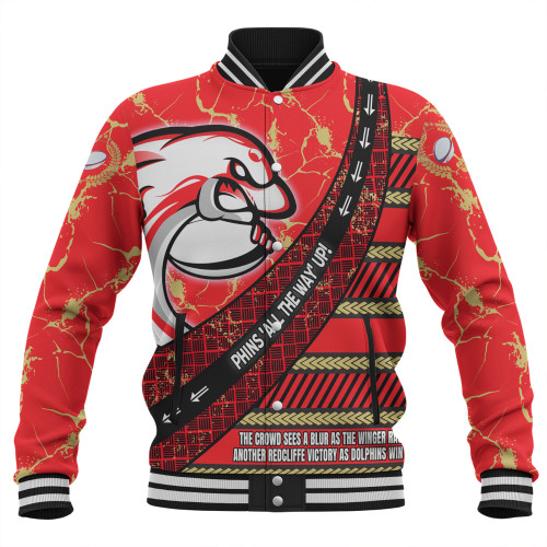 Redcliffe Dolphins Baseball Jacket - Theme Song For Rugby With Sporty Style