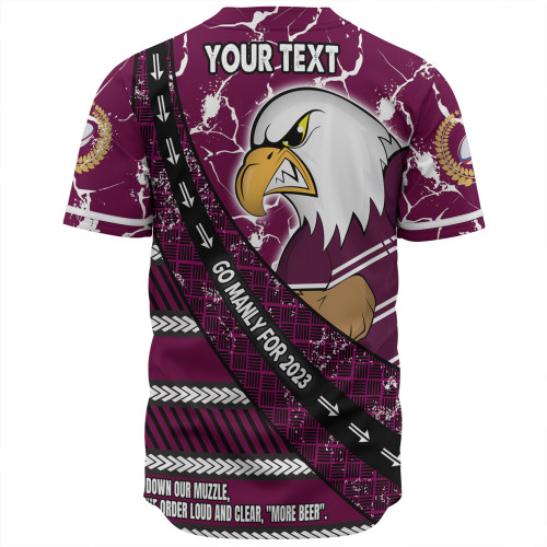 Manly Warringah Sea Eagles Baseball Shirt - Theme Song For Rugby With Sporty Style Manly Warringah Sea Eagles Baseball Shirt - Theme Song For Rugby With Sporty Style