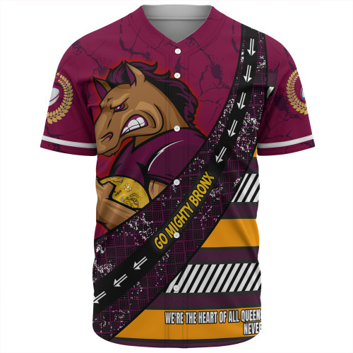 Brisbane Broncos Baseball Shirt - Theme Song For Rugby With Sporty Style