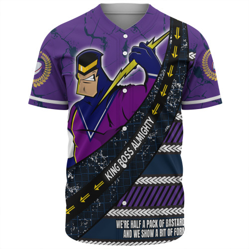 Melbourne Storm Baseball Shirt - Theme Song For Rugby With Sporty Style