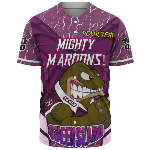 Cane Toads Sport Baseball Shirt - Custom Mighty Maroons Cane Toads Sport Baseball Shirt - Custom Mighty Maroons