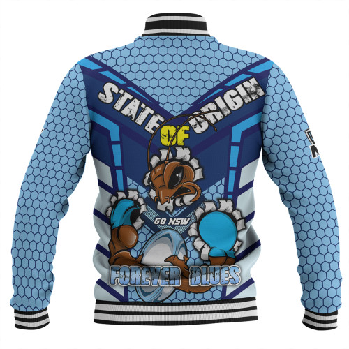 Cockroach Sport Baseball Jacket - Custom Mighty Blues Cockroach Sport Baseball Jacket - Custom Mighty Blues