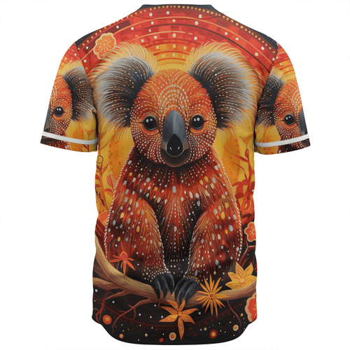 Australia Koala Custom Baseball Shirt - Dreaming Art Koala Aboriginal Inspired Baseball Shirt Australia Koala Custom Baseball Shirt - Dreaming Art Koala Aboriginal Inspired Baseball Shirt