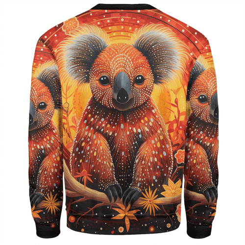 Australia Koala Custom Sweatshirt - Dreaming Art Koala Aboriginal Inspired Sweatshirt Australia Koala Custom Sweatshirt - Dreaming Art Koala Aboriginal Inspired Sweatshirt