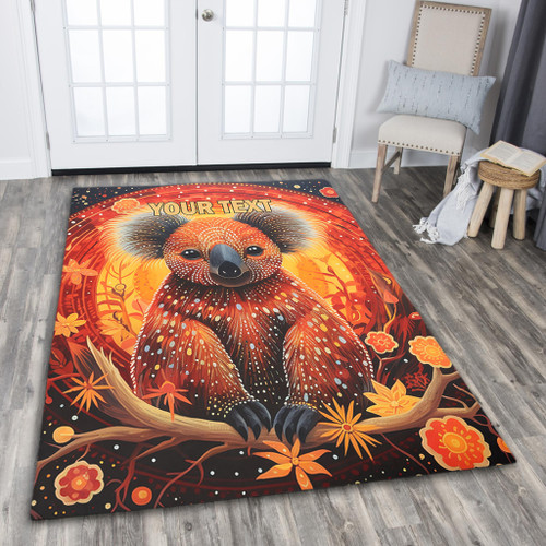 Australia Koala Custom Area Rug - Dreaming Art Koala Aboriginal Inspired Area Rug Australia Koala Custom Area Rug - Dreaming Art Koala Aboriginal Inspired Area Rug