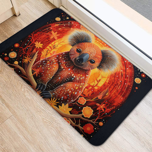 Australia Koala Custom Door Mat - Dreaming Art Koala Aboriginal Inspired Door Mat Australia Koala Custom Door Mat - Dreaming Art Koala Aboriginal Inspired Door Mat