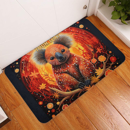 Australia Koala Custom Door Mat - Dreaming Art Koala Aboriginal Inspired Door Mat Australia Koala Custom Door Mat - Dreaming Art Koala Aboriginal Inspired Door Mat