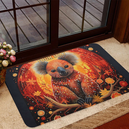 Australia Koala Custom Door Mat - Dreaming Art Koala Aboriginal Inspired Door Mat Australia Koala Custom Door Mat - Dreaming Art Koala Aboriginal Inspired Door Mat