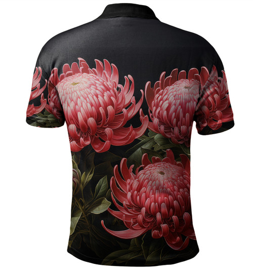 Australia Waratah Polo Shirt - Red Waratah Flowers Fine Art Ver1 Polo Shirt Australia Waratah Polo Shirt - Red Waratah Flowers Fine Art Ver1 Polo Shirt