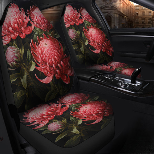 Australia Waratah Car Seat Covers - Red Waratah Flowers Fine Art Ver1 Car Seat Covers