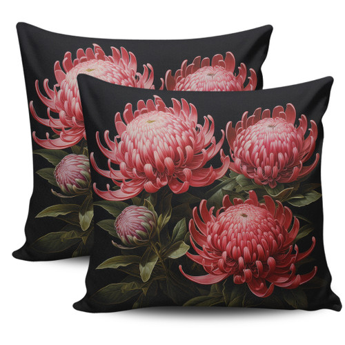Australia Waratah Pillow Covers - Red Waratah Flowers Fine Art Ver1 Pillow Covers Australia Waratah Pillow Covers - Red Waratah Flowers Fine Art Ver1 Pillow Covers